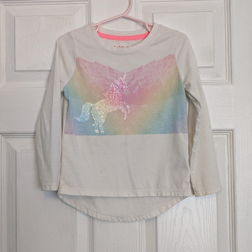 Cat & Jack Sequin Unicorn Tee Size 4/5 (Bundle)